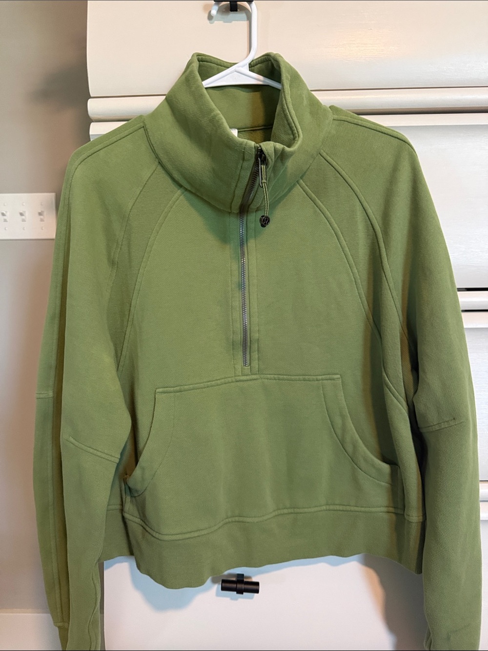 lululemon athletica Scuba Olive Green Quarter-Zip Pullover
